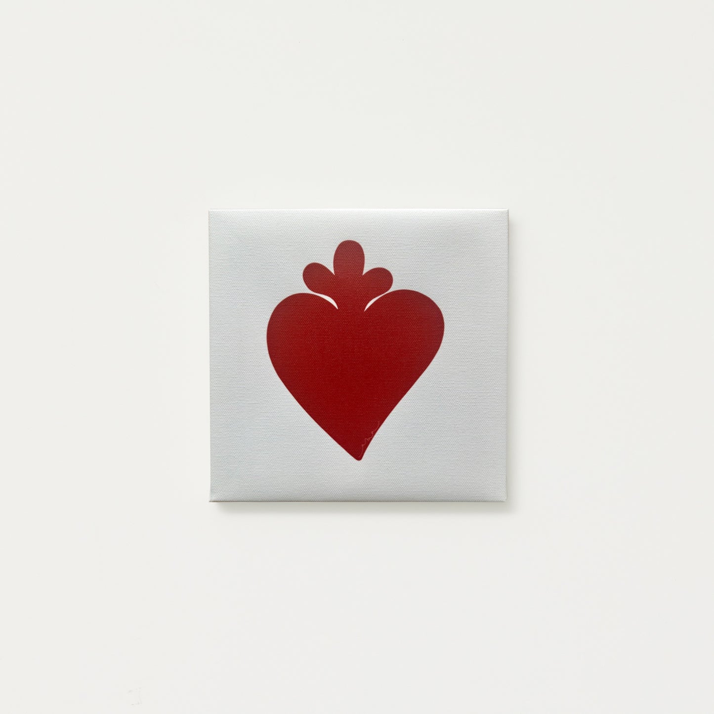 cuore sacro rosso - tela stampata