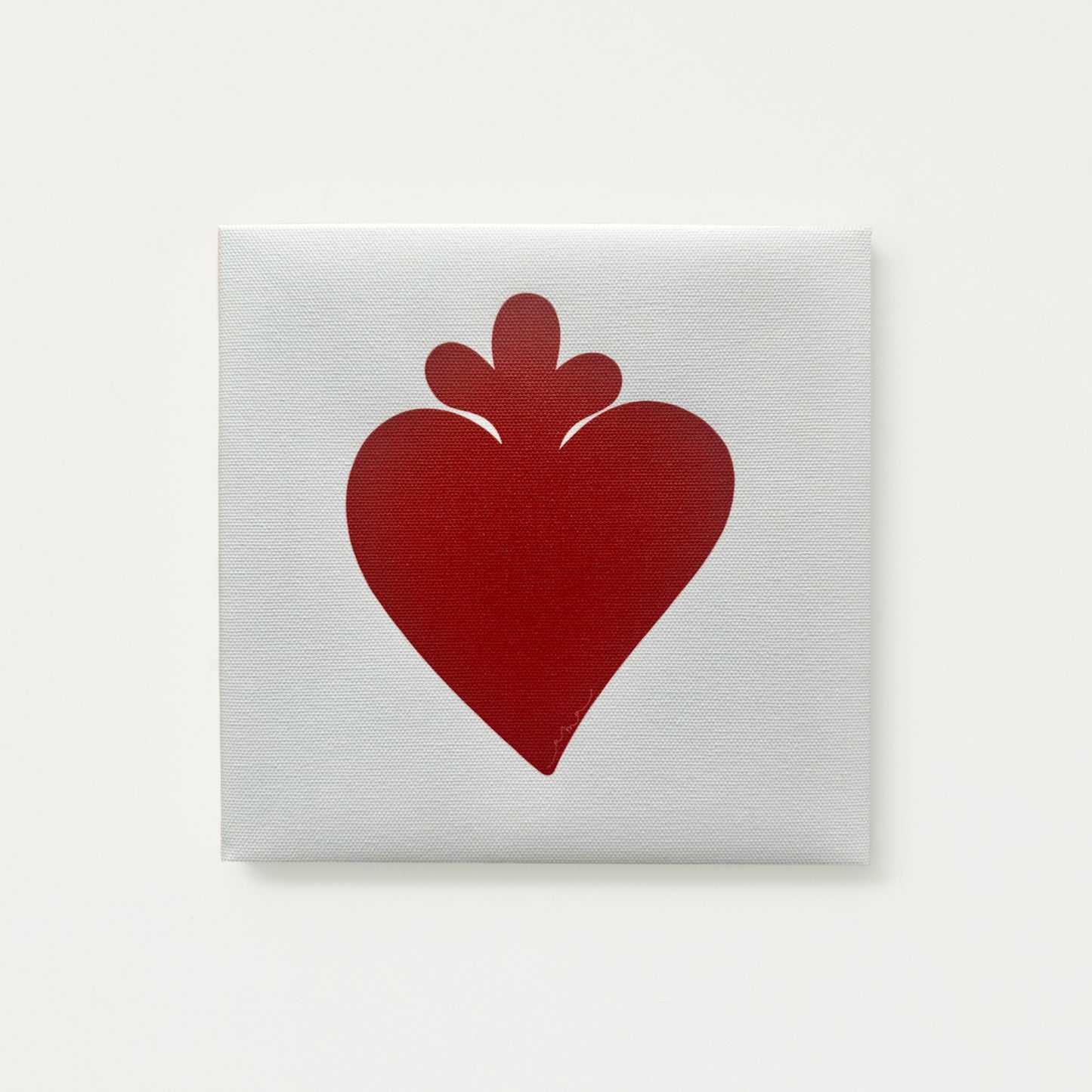 cuore sacro rosso - tela stampata